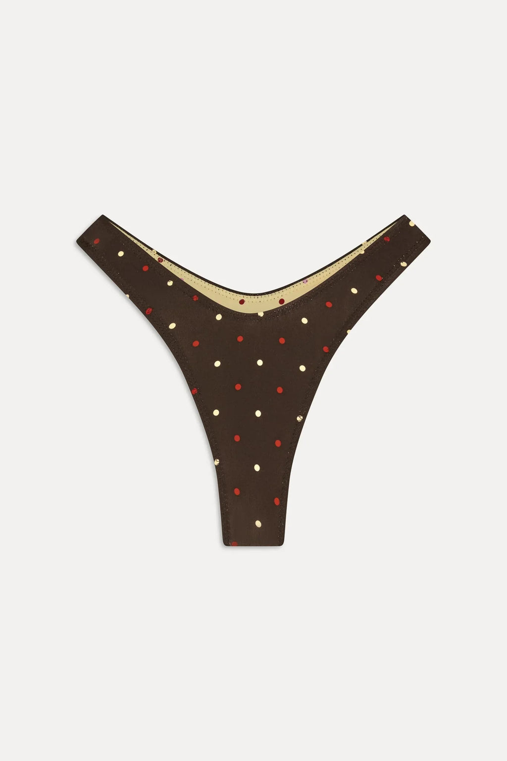 Bas de maillot de bain satiné réversible pleine lune - Miel Doré