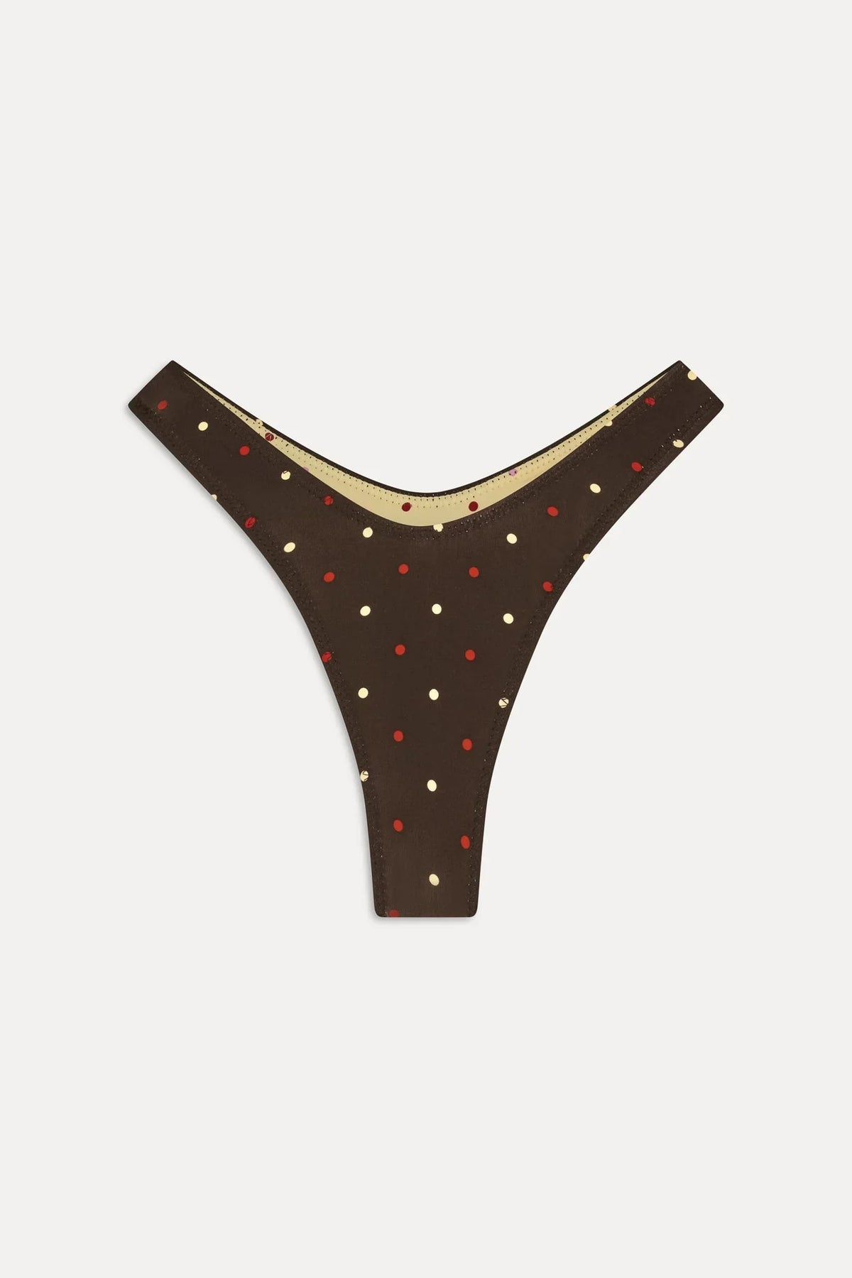 Bas de maillot de bain satiné réversible pleine lune - Miel Doré