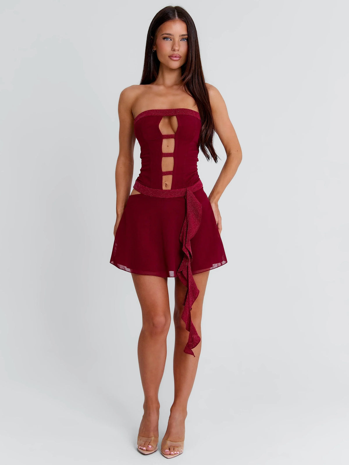 Mini-robe Nina bordeaux
