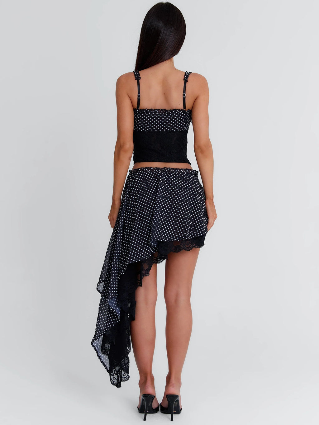 Fable Mini Skirt Black Polka Dot