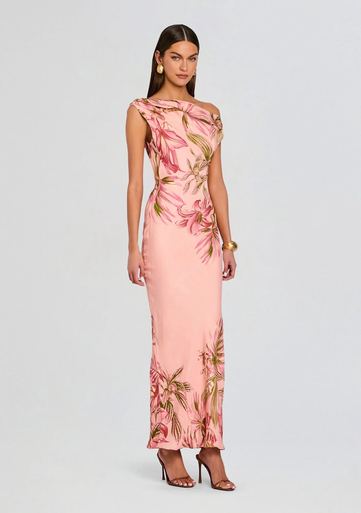 Robe longue asymétrique Cain