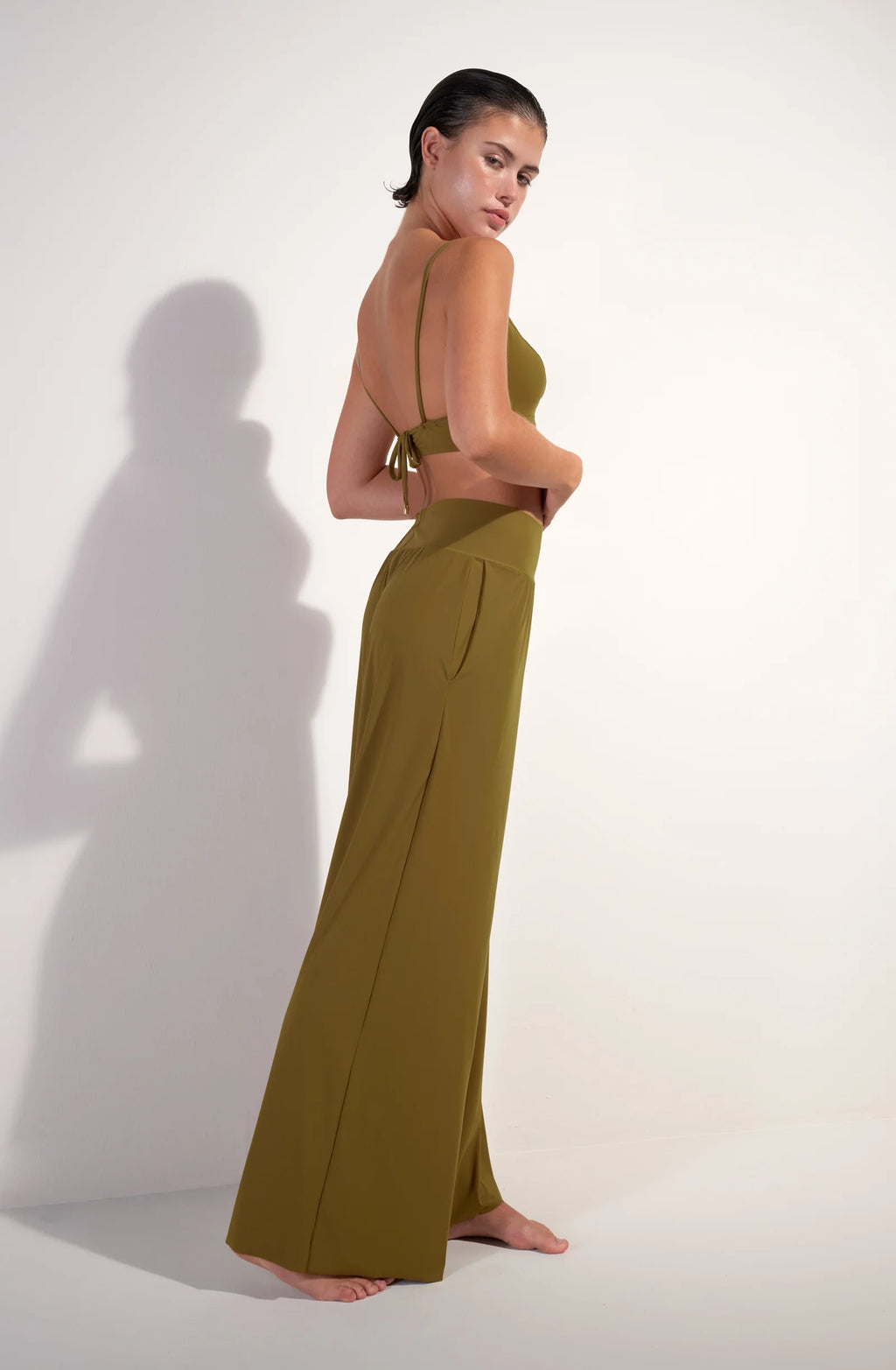 pitta Jade wide-leg printed pants in tulle