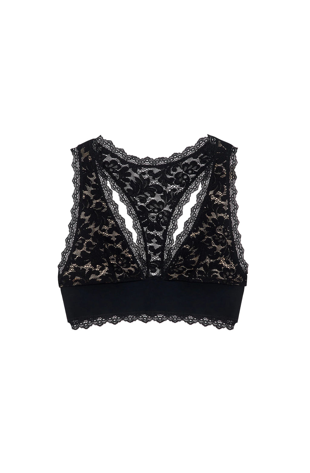 Soutien-gorge dos nageur en dentelle noire girly