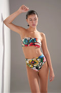 tobago Printed high-waisted bikini bottoms