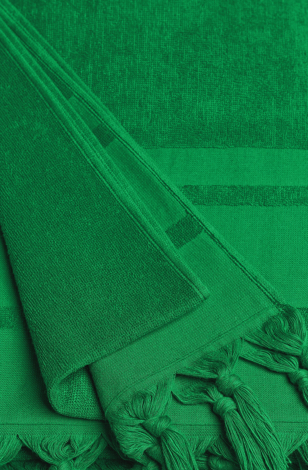 zaina Embroidered jade terry fouta towel