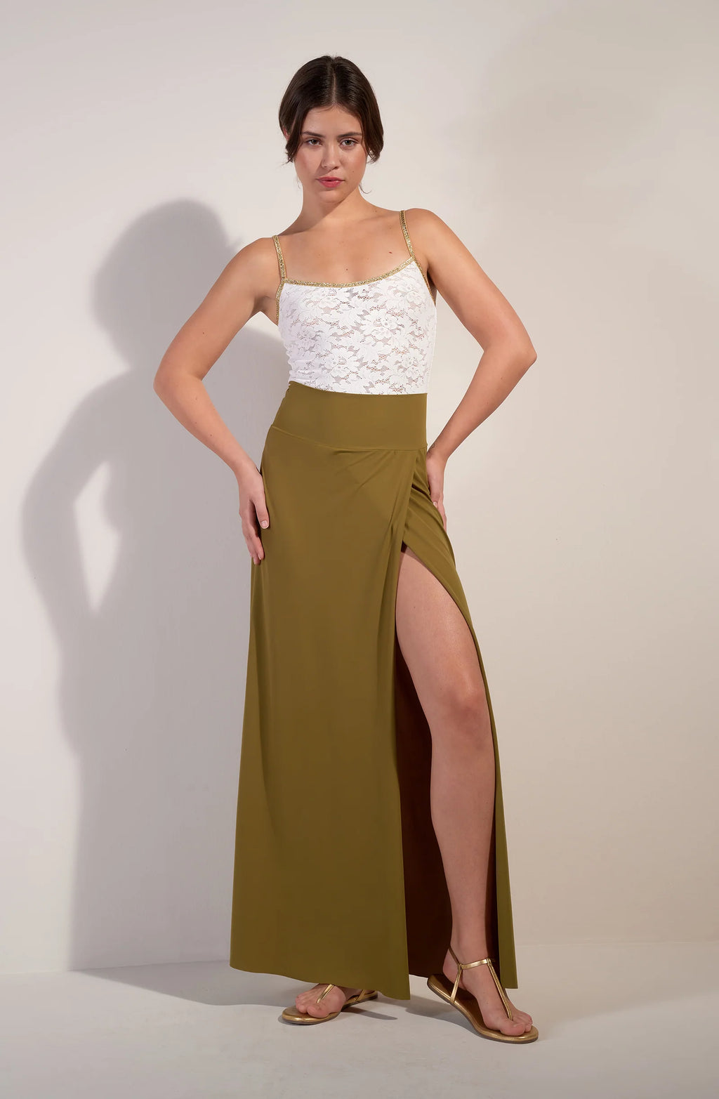 spencer Black lace and Lurex top