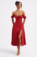 Robe midi Courtney - Rouge