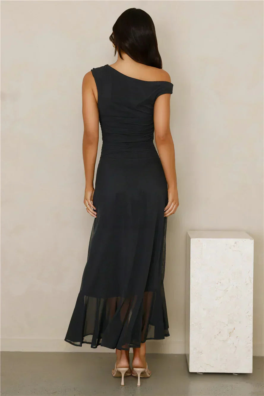 Robe midi en maille épaules dénudées Effortless Girl