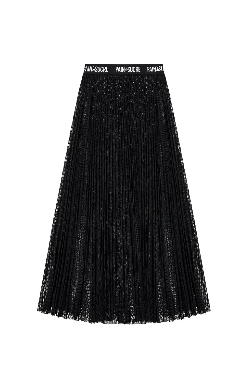 jann Black pleated maxi skirt