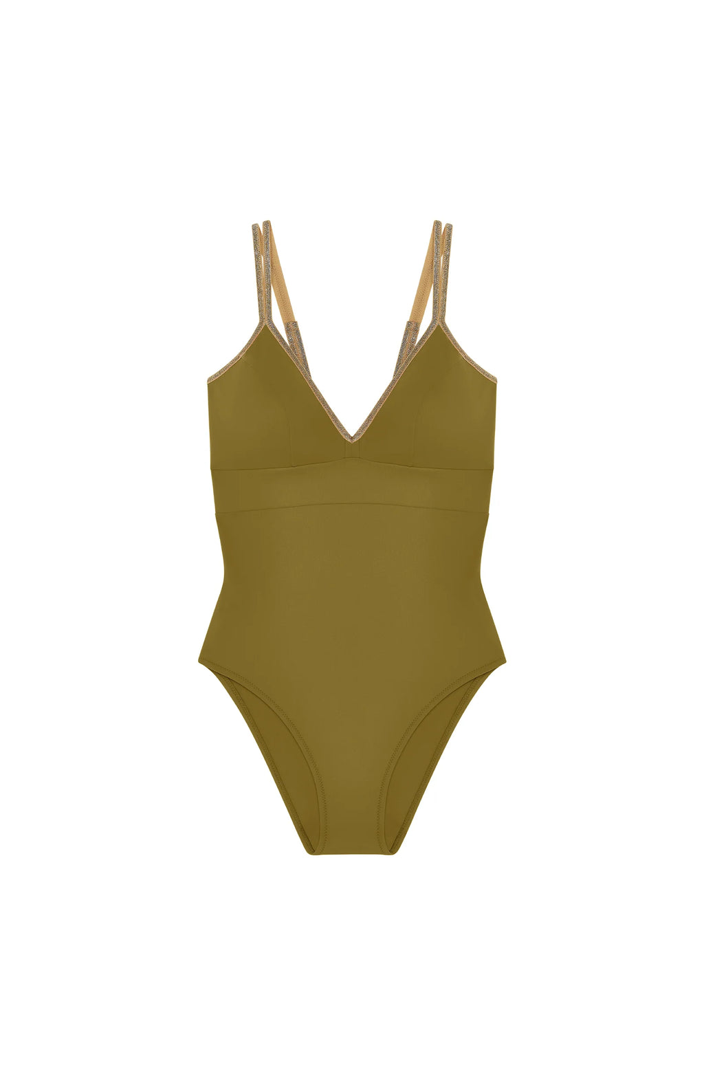 laos Black and lurex one-piece swimsuit