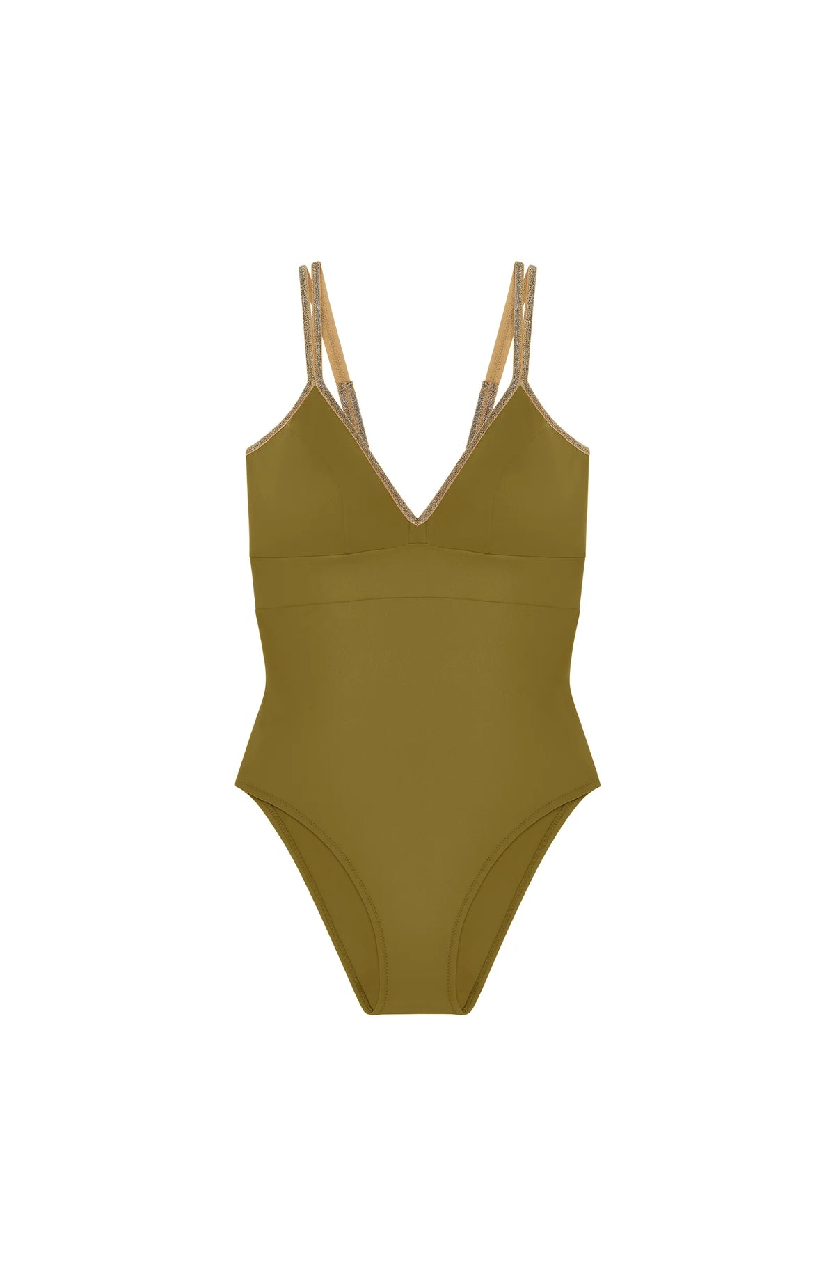laos Black and lurex one-piece swimsuit