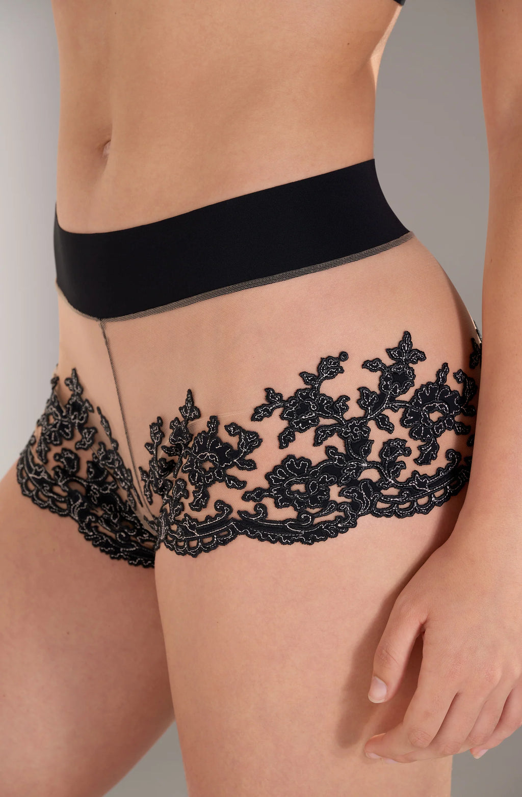 desiree Lichen green embroidered boyshorts