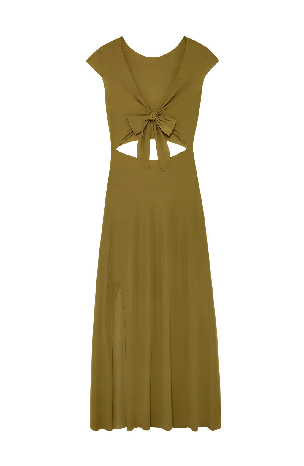 Robe longue Jade à découpe courte