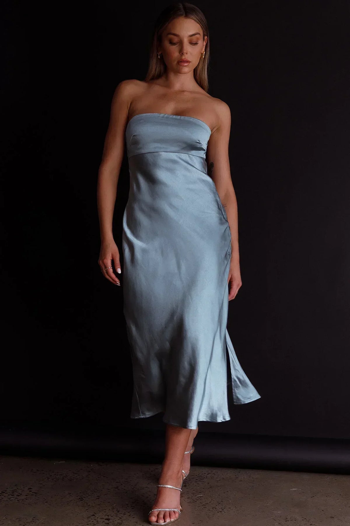 Robe midi dos bénitier Ladies' Night couleur écume de mer