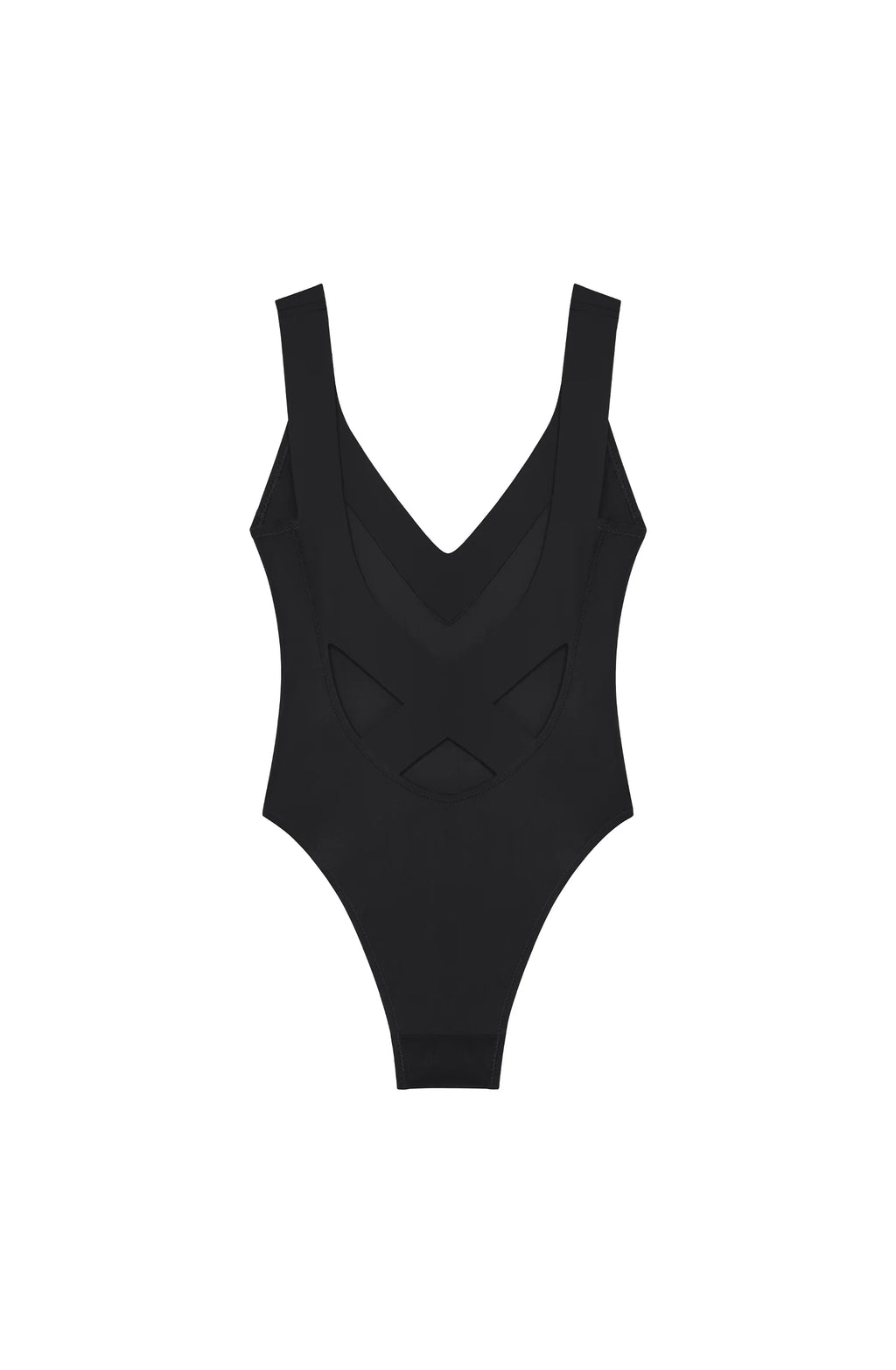 yao Jade low cut one-piece swimsuit with halter top