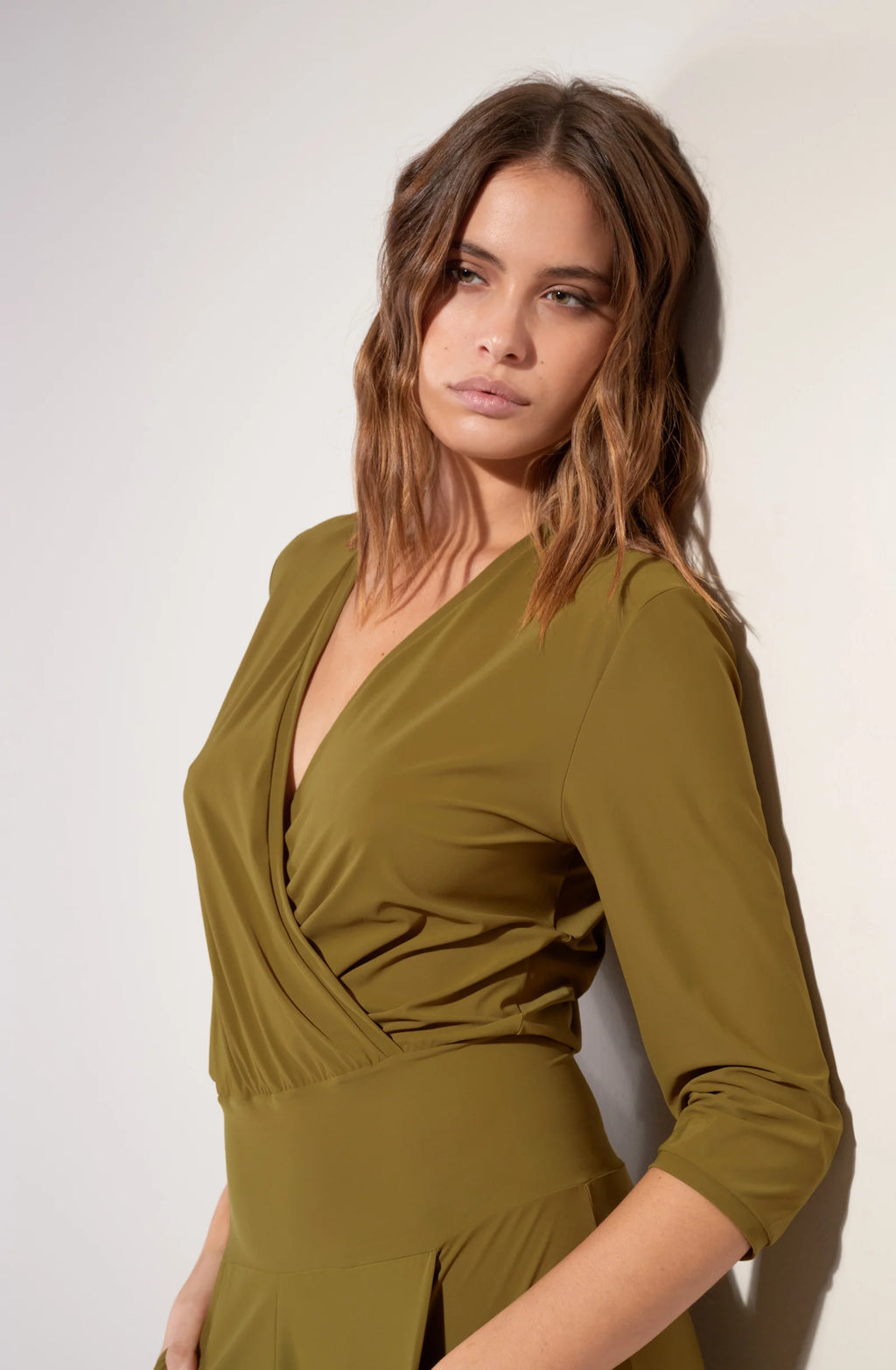 carin Bronze wrap jumpsuit