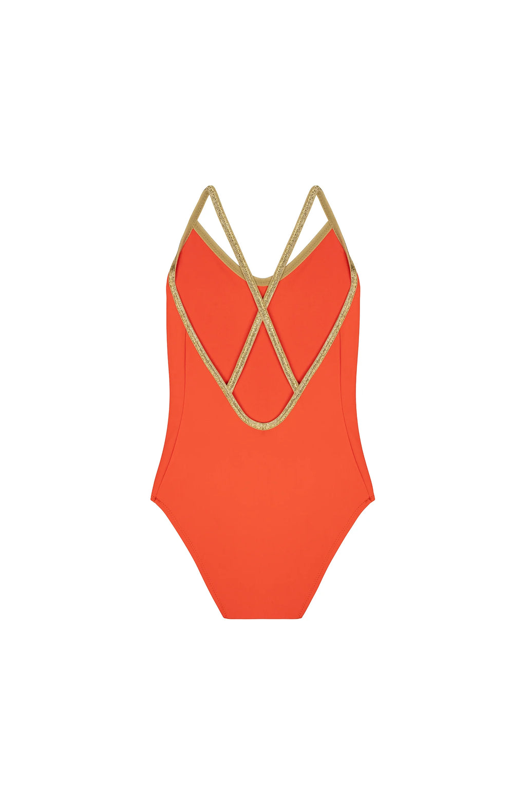 juju Maillot de bain une pièce jade et lurex doré pour enfant
