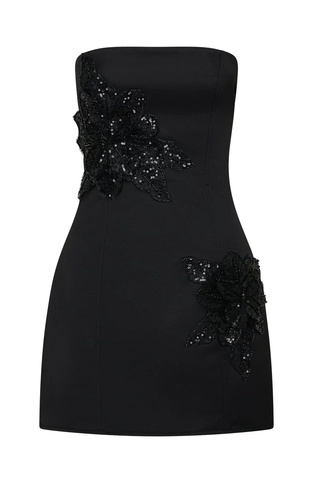 Robe Courte Sans Bretelles Rendezvous Noire