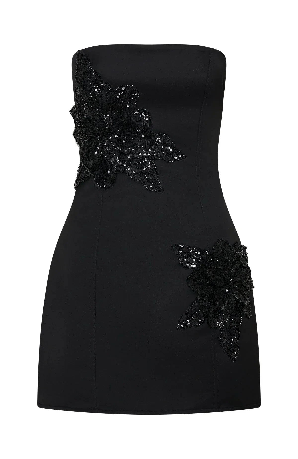 Robe Courte Sans Bretelles Rendezvous Noire