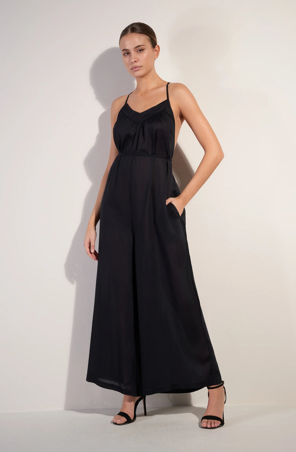 vera Black wide-leg jumpsuit