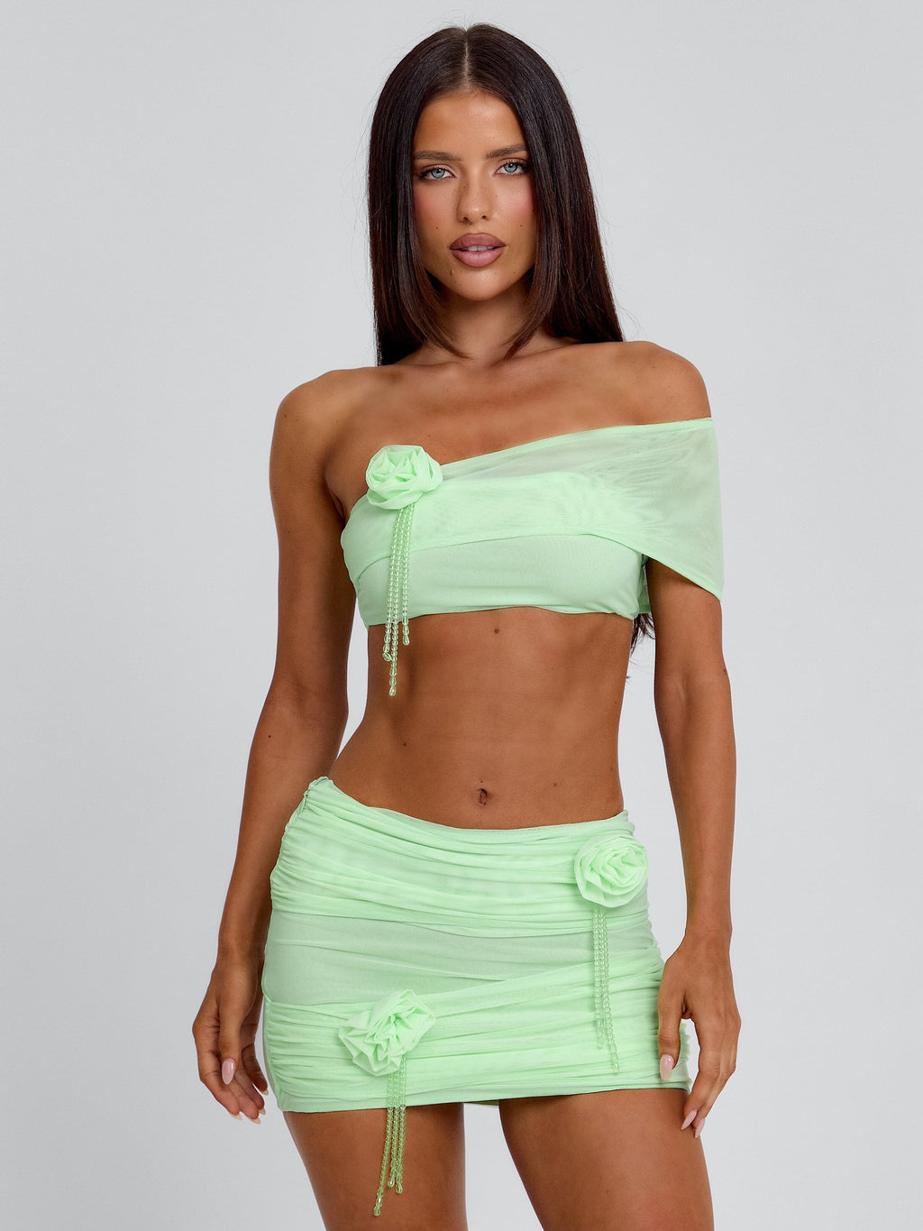 Seline Mini-jupe Verte