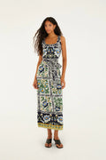 Black Manoela Belted Knit Midi Dress