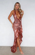 Robe longue sans manches Let It Ride couleur Terre de Sienne brûlée