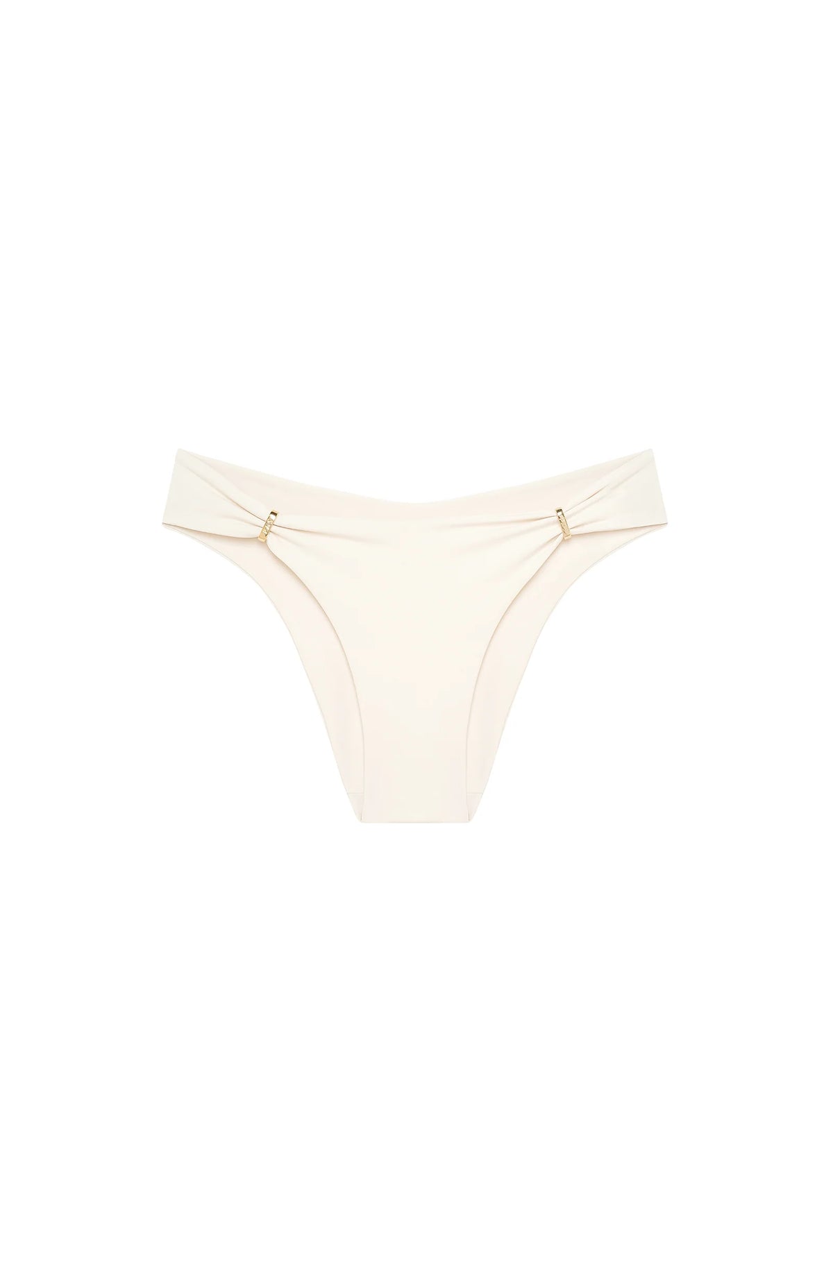 Bas de bikini tanga ajustable Claudie blanc mousse