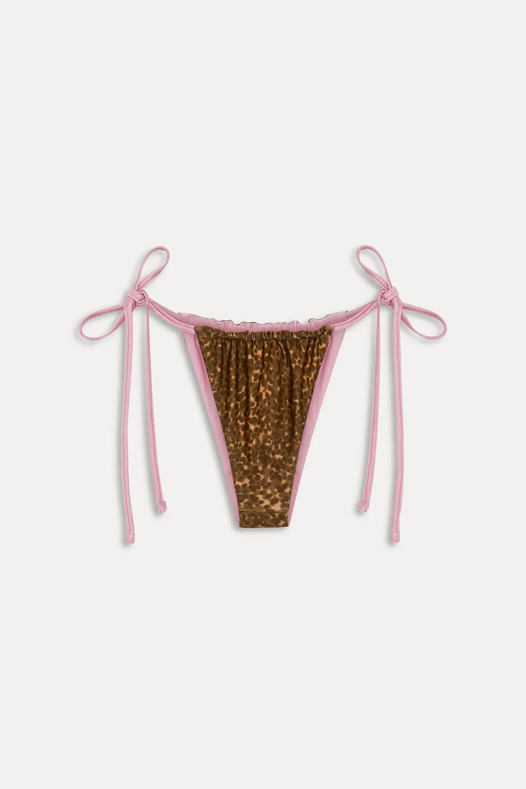 Tia Reversible Satin Bikini Bottom - Vintage Cheetah