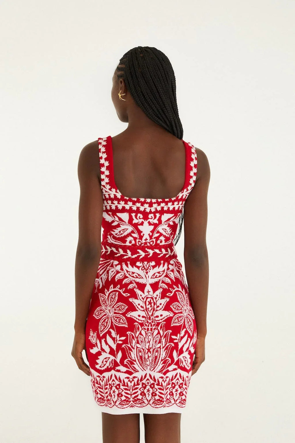 Robe mini en maille rouge Miranda