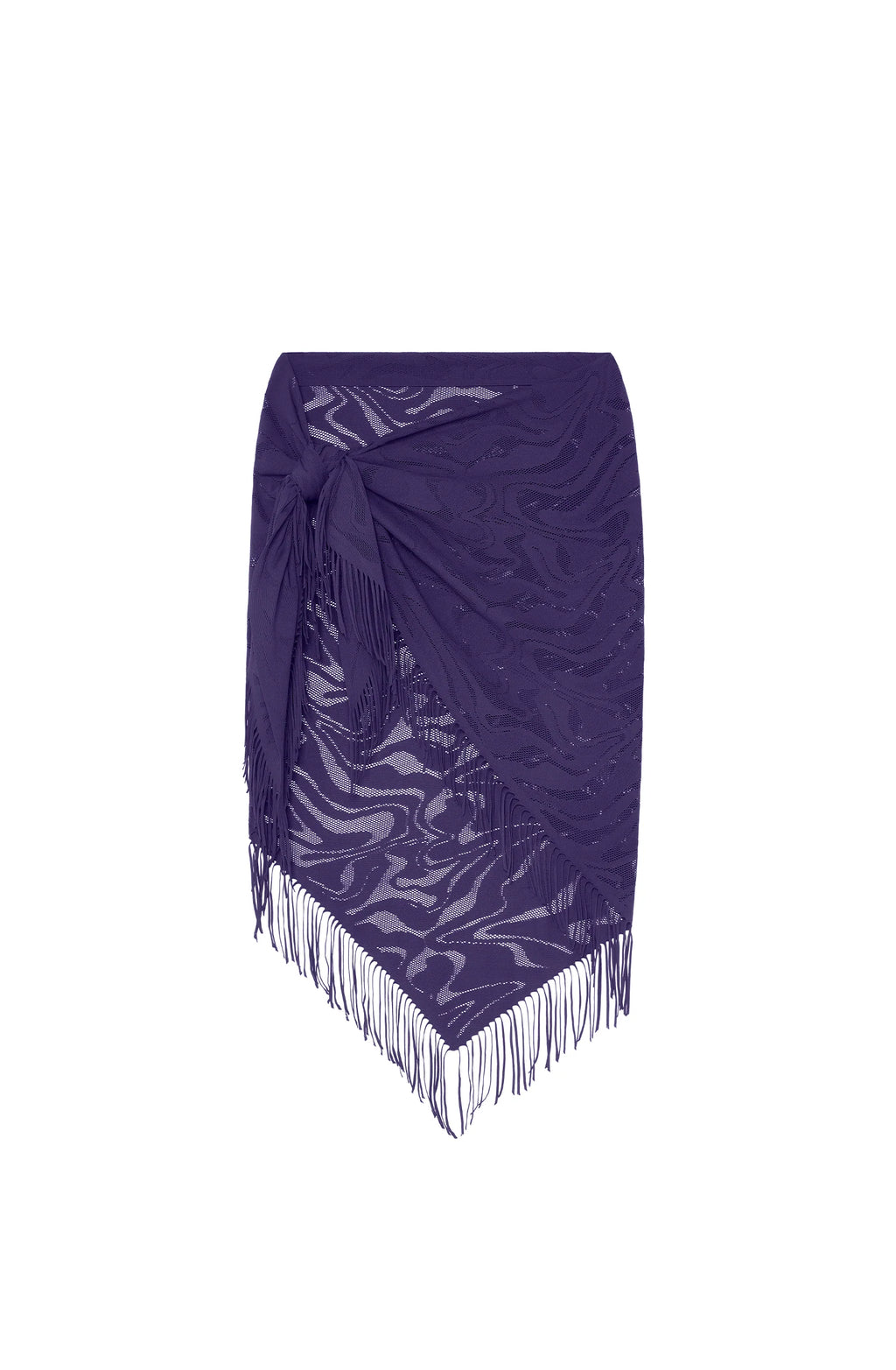 Paréo frangé en dentelle violette Trudy