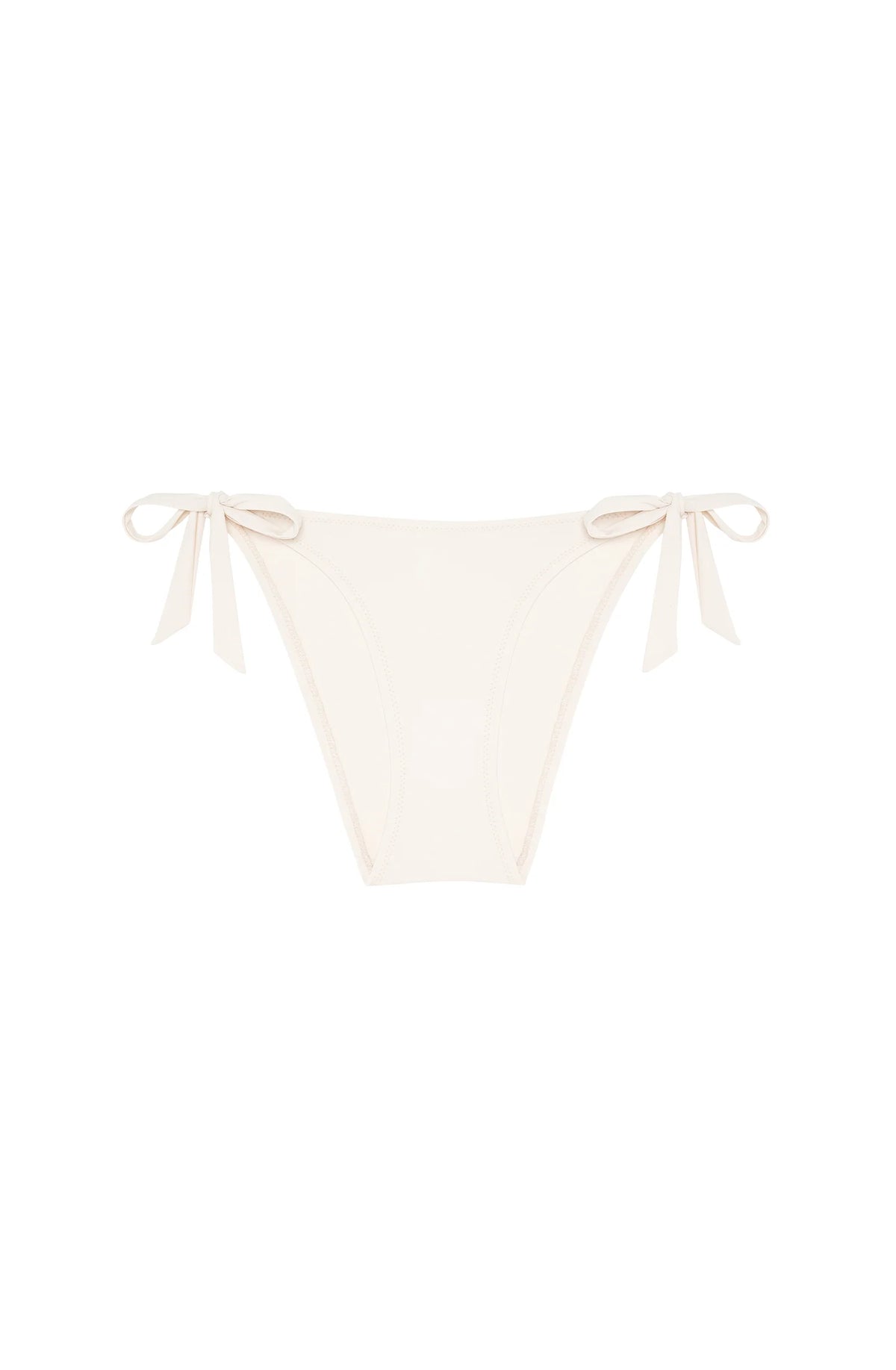 Bas de bikini tanga noué en mousse blanche Caty