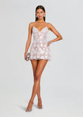 Robe Kamala en dentelle à sequins