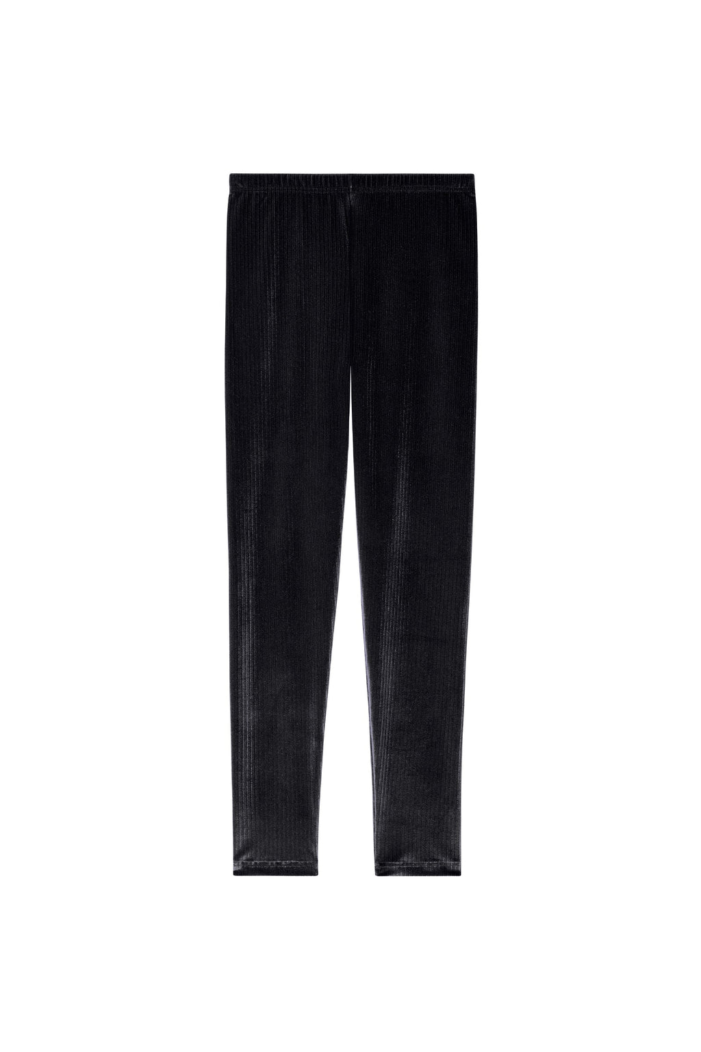 tricy Black striped velvet leggings