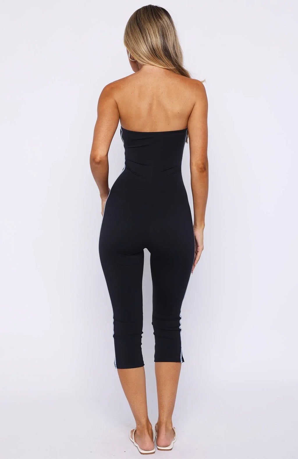 Combinaison-pantalon Capri « Pocket Rocket » bleu marine/rayures bleues