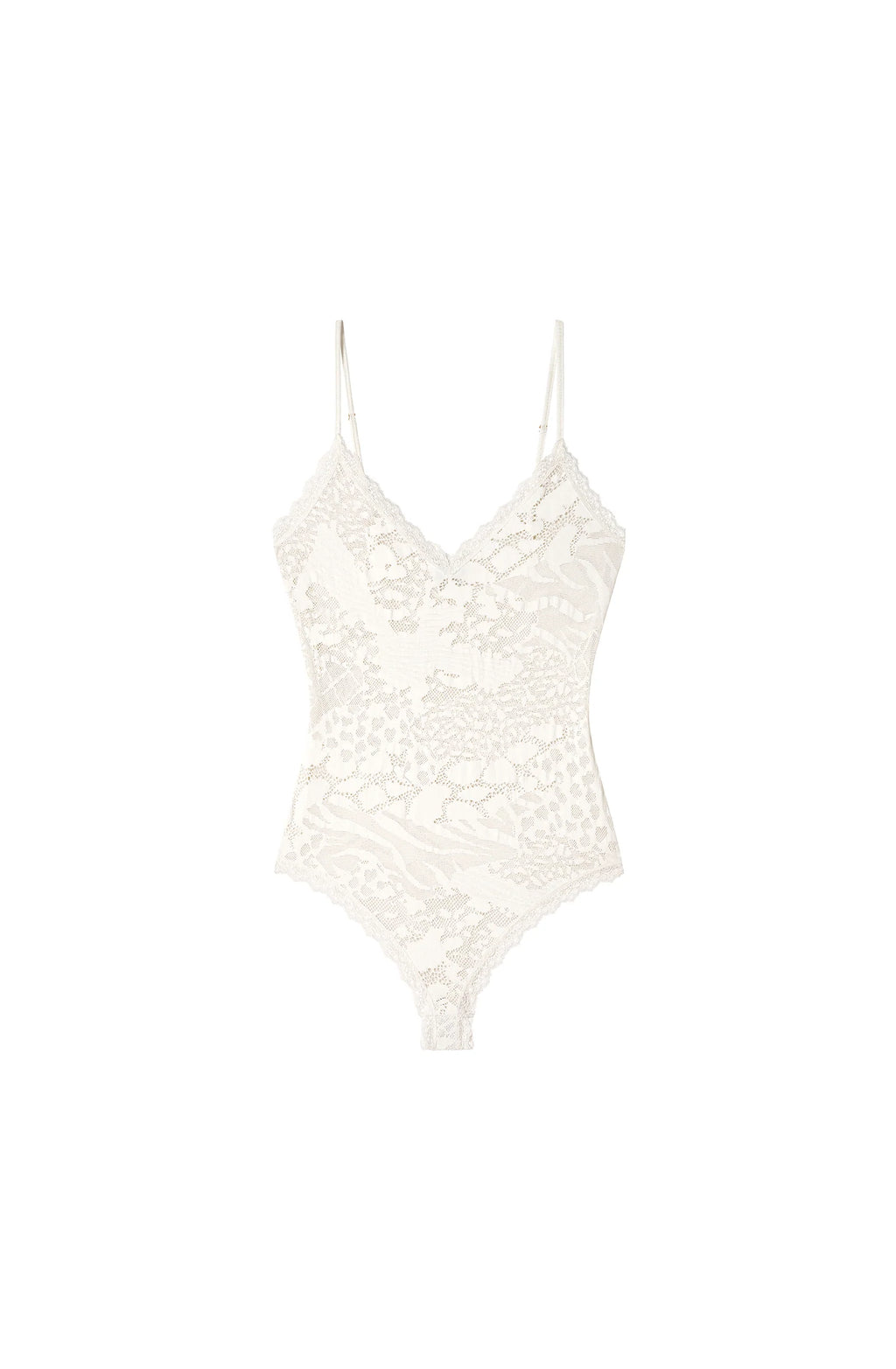 Body en dentelle vert lichen java