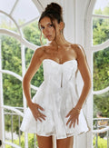 Mini-robe bustier Loulani blanche