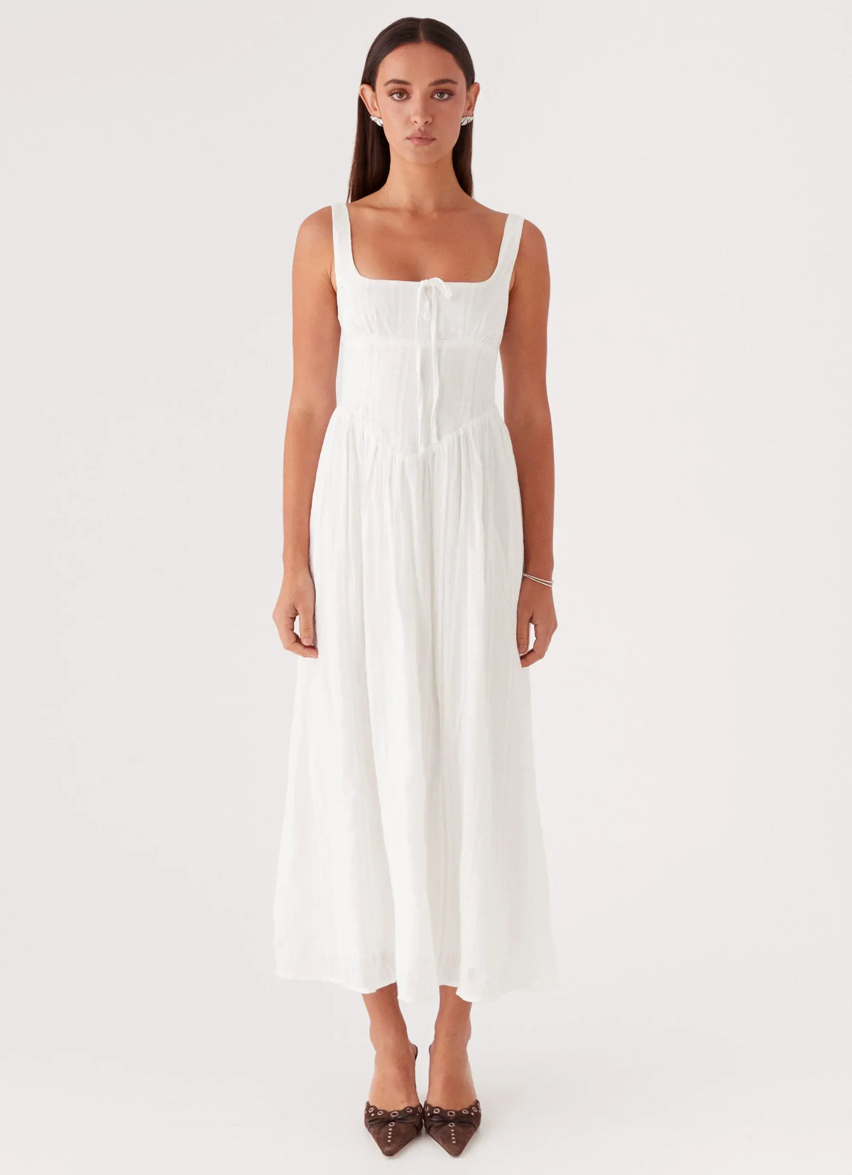 Robe Pascuelle Midi - Blanche