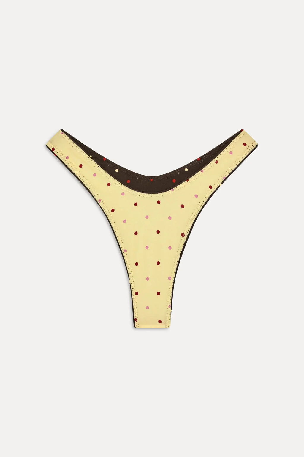 Bas de maillot de bain satiné réversible pleine lune - Miel Doré