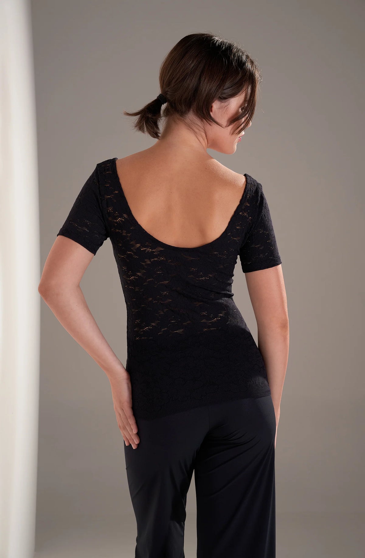 yann Jade short-sleeved lace top