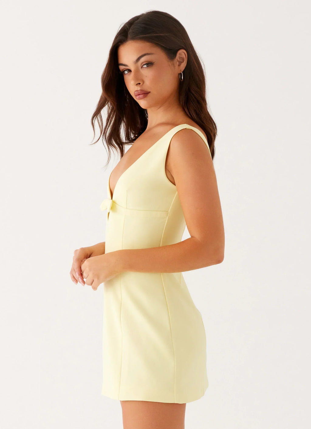 Mini-robe Caitlin - Jaune
