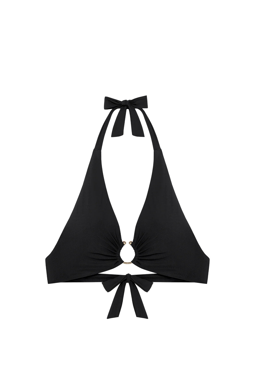 annae Raspberry V low-cut bikini top with jewels