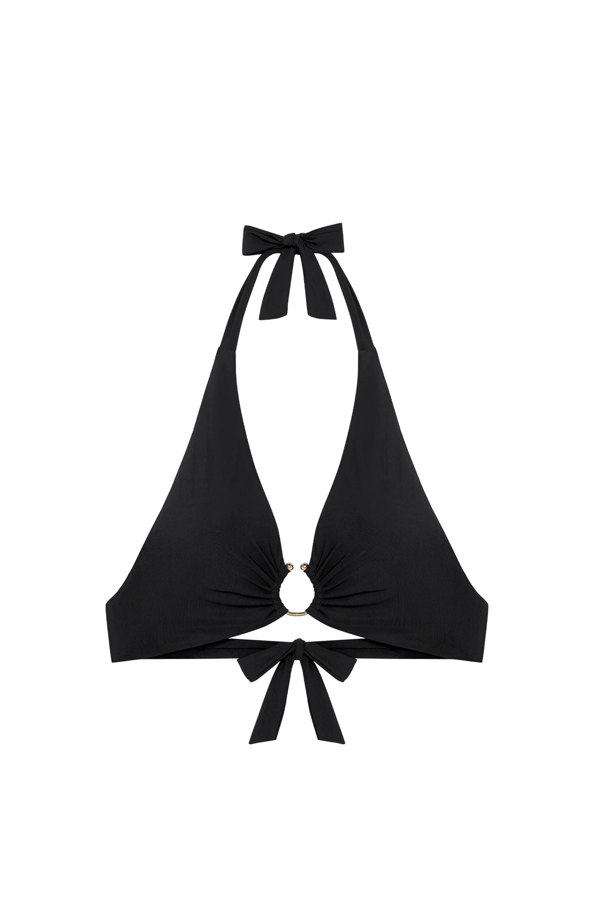 annae Raspberry V low-cut bikini top with jewels