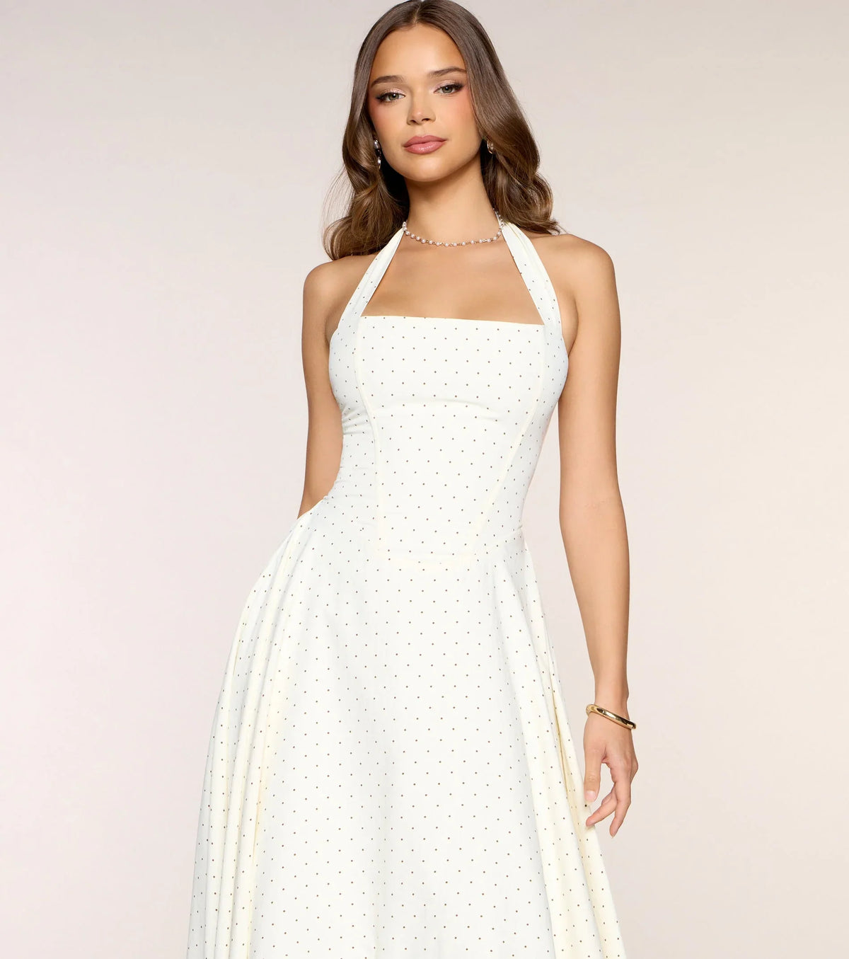 Robe midi parfaite à pois