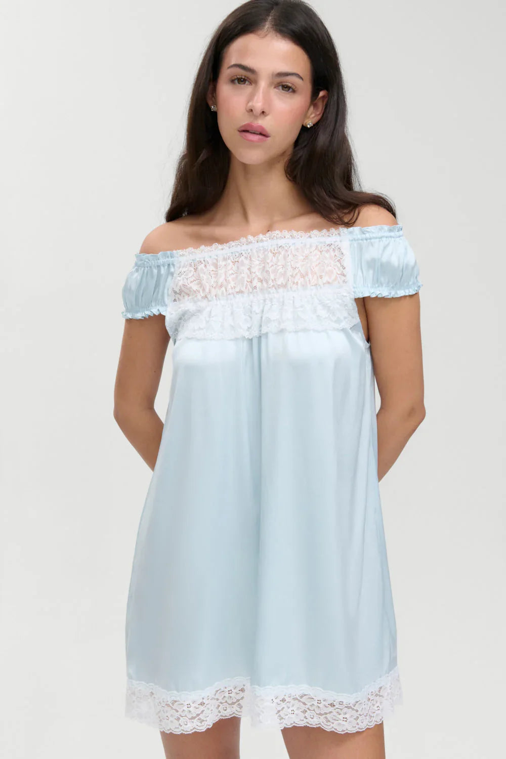 Robe nuisette en soie Carlisle - Club de plage