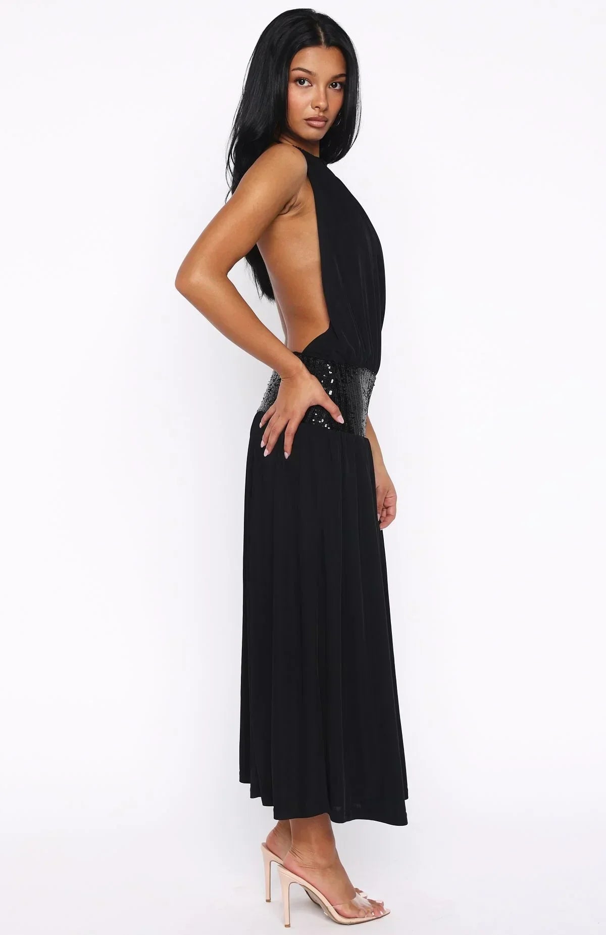 Robe midi licou Always Evolving noire