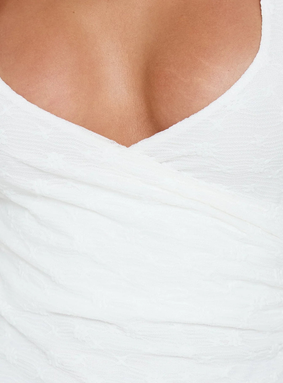 Mini-robe portefeuille blanche Visions of Love