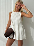Robe mini plissée Dreamboat blanche