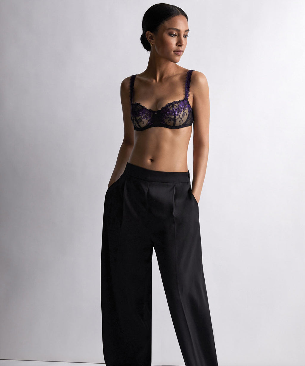 À Fleur de Toi Underwired Basket Bra Dark Orchid