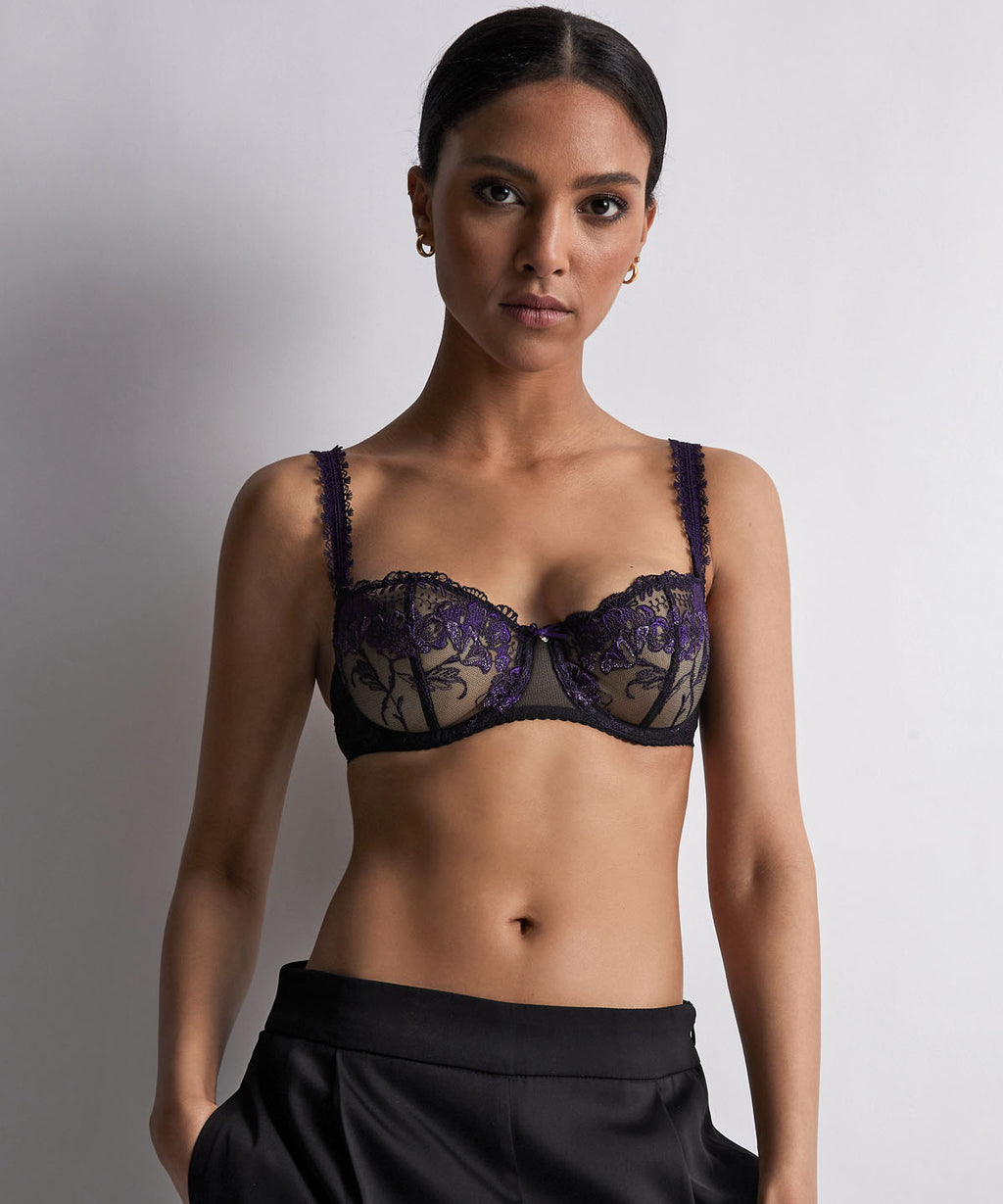 À Fleur de Toi Underwired Basket Bra Dark Orchid